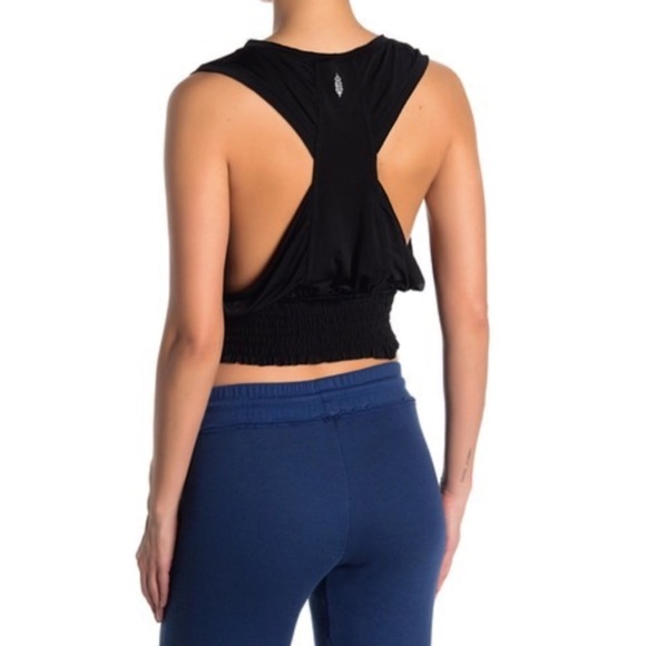 SOLD OUT——Free People Movement Say My Name Smocked Tee Top - Picture 3 of 6